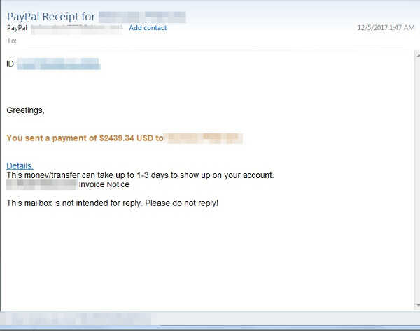 Account email paypal fake What is