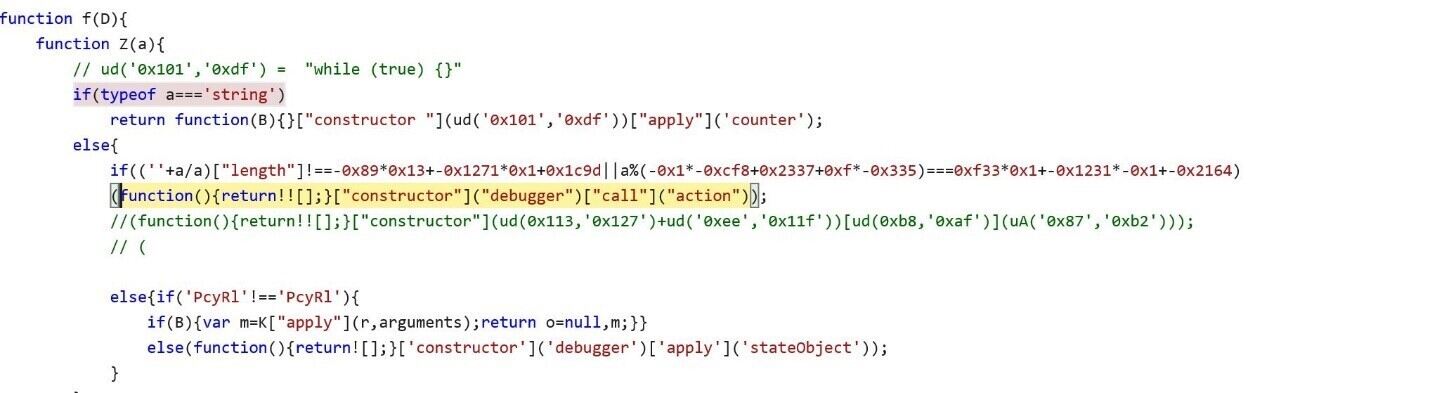 FormBook exploit JavaScript anti debugging
