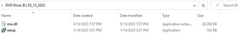 The files downloaded once a user mounts the ISO