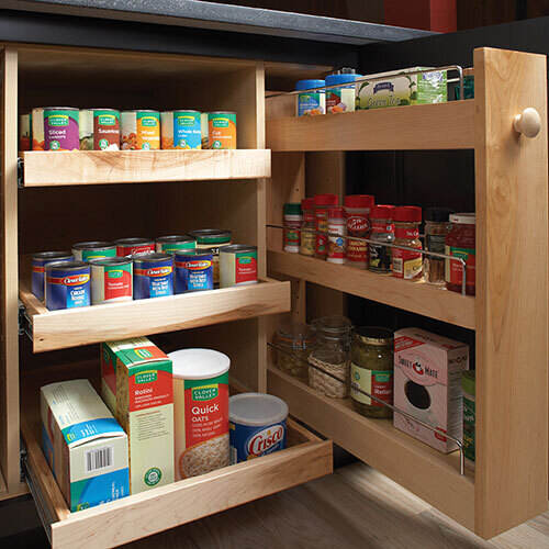 Kitchen Cabinet Storage Accessories, Pantry Closet With Pull Out Shelves