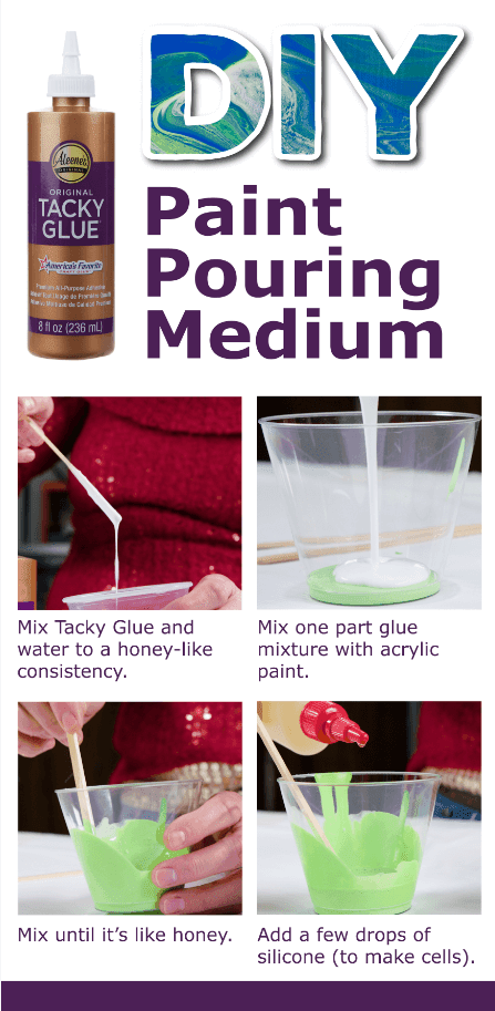 Aleene's Original Glues - Tacky Glue as Paint Pouring Medium