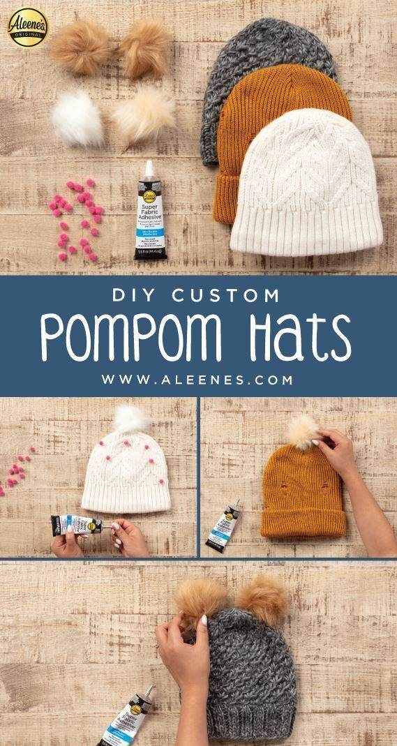 Aleene's Original Glues - Custom Pompom Beanies