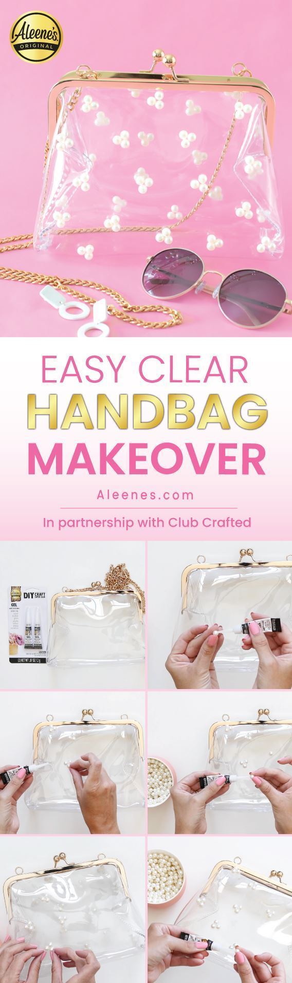 Aleene's Original Glues - Easy Clear Handbag Makeover