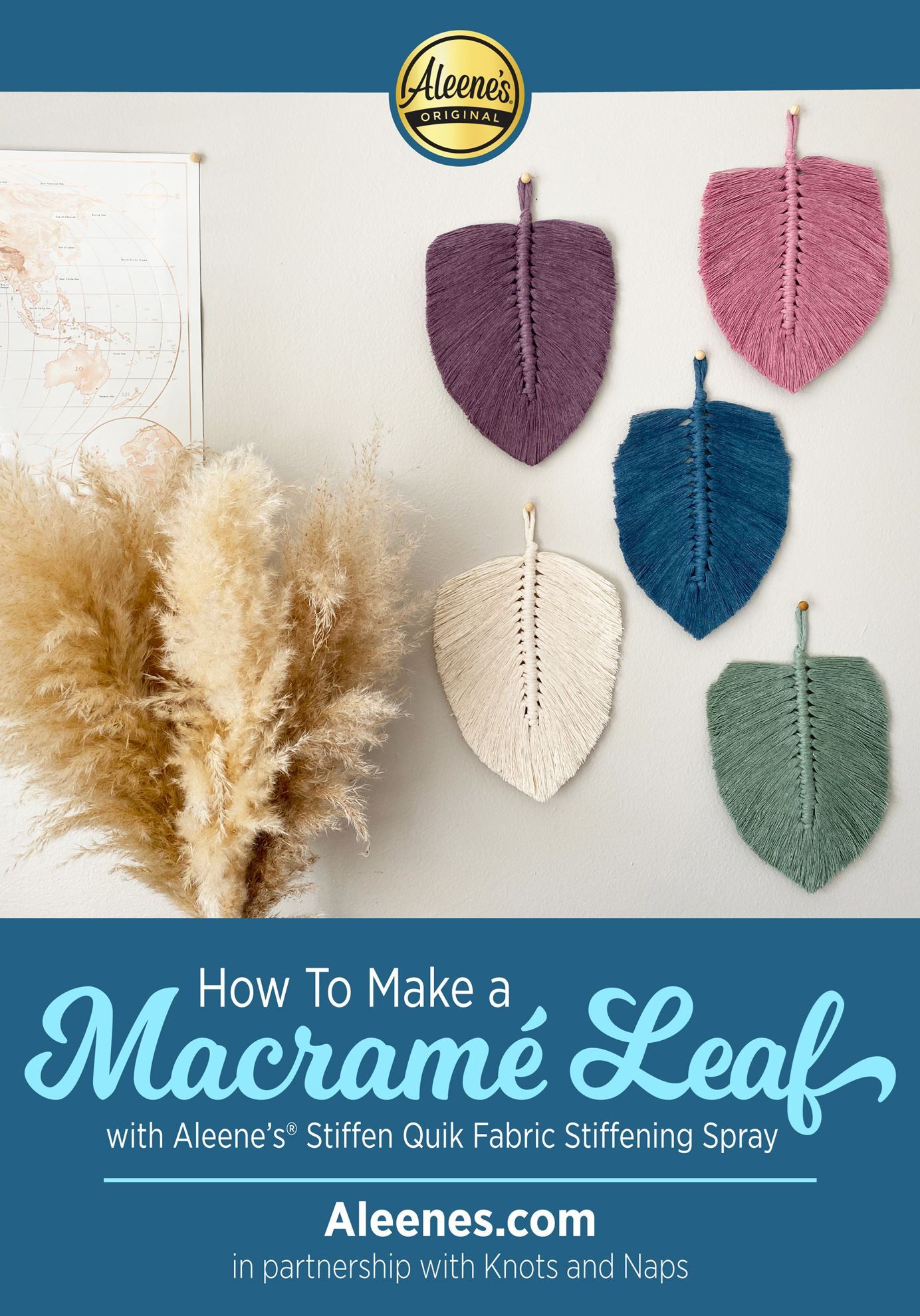 Aleene's Original Glues - How To Make a Macrame Leaf with Fabric Stiffener