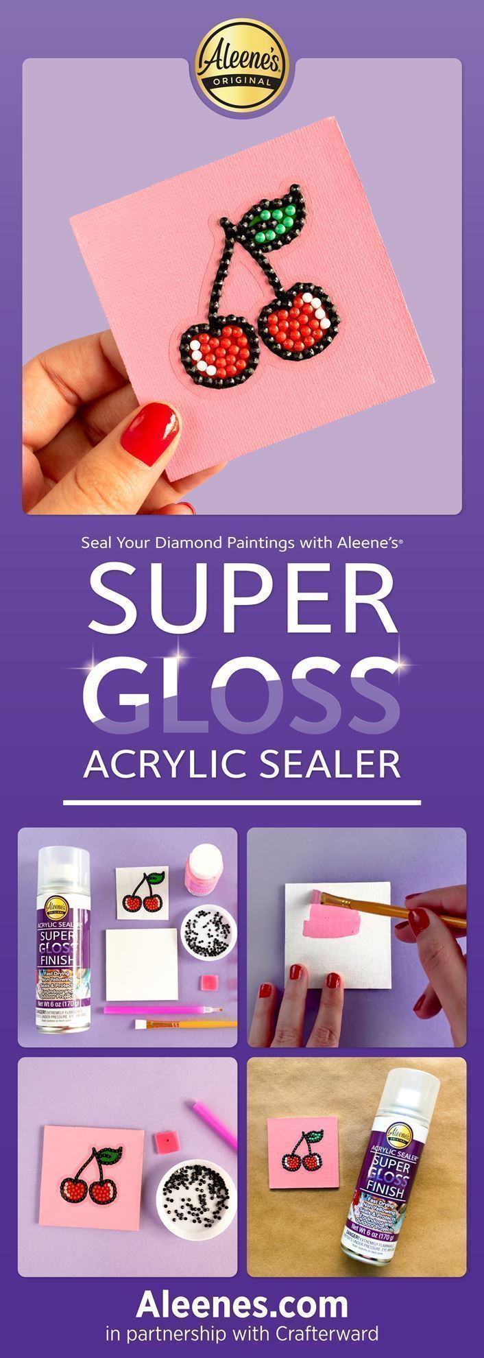 Aleene's Original Glues - How to Seal a Diamond Painting with Spray Sealer