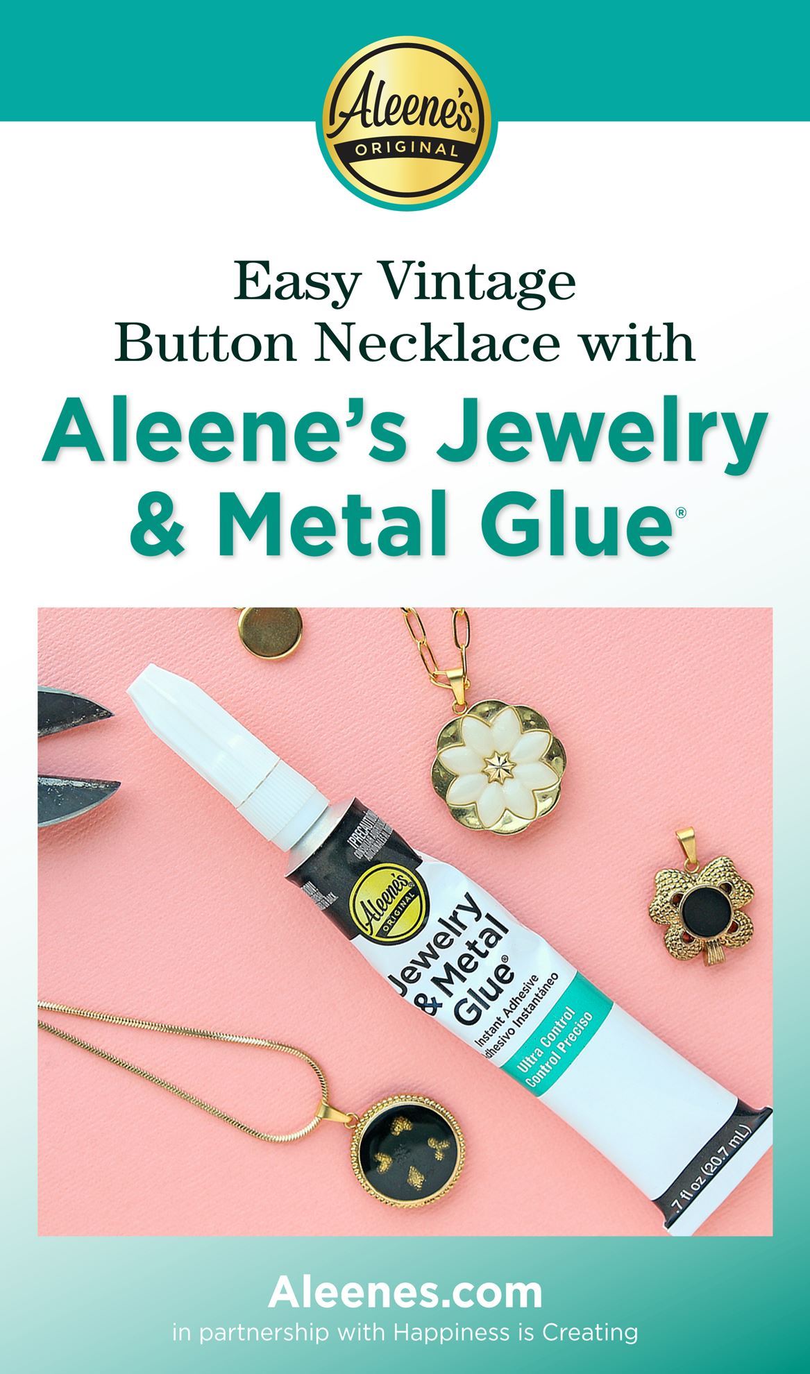 Aleene's Original Glues - Easy Vintage Button Necklace with Jewelry Glue