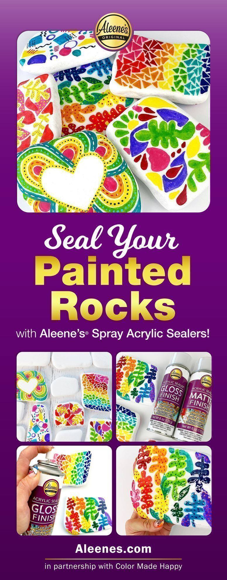 Sealing an Acrylic Pour Painting with Aleene's Spray Gloss Finish