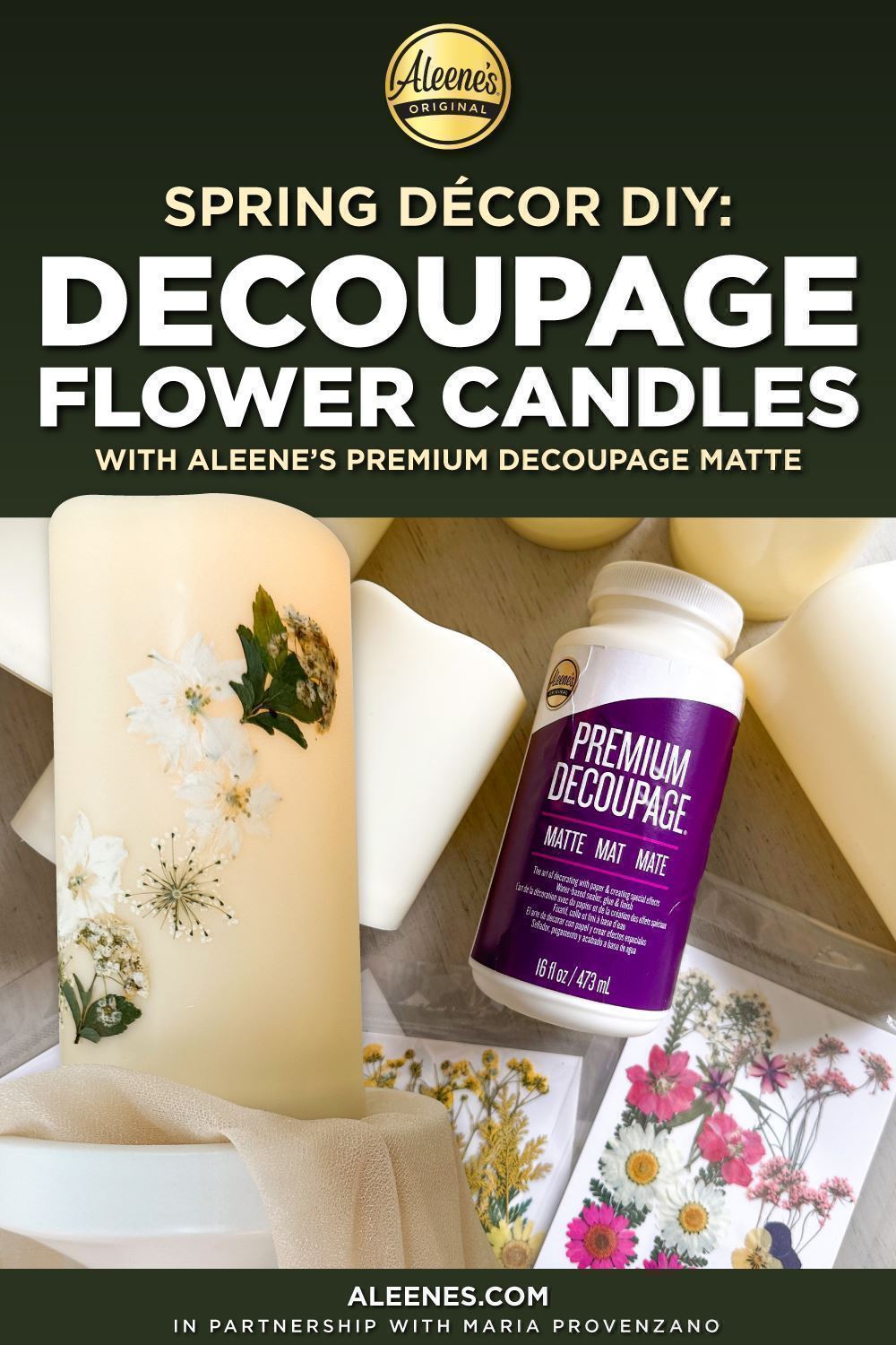 Aleene's Original Glues - How to Make Dried Flower Candles with