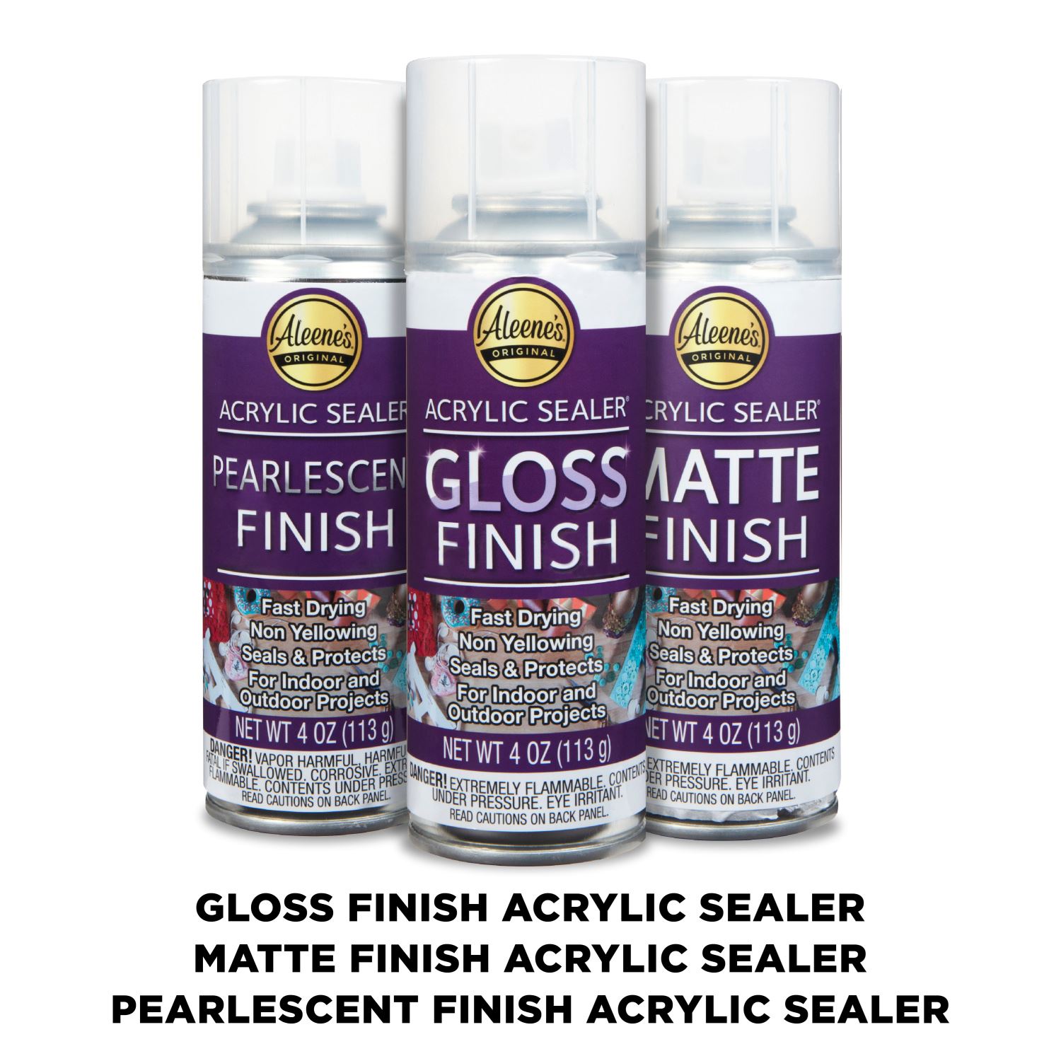 Aleene's Spray Acrylic Sealer Assorted Finishes 4 oz. 3 Pack