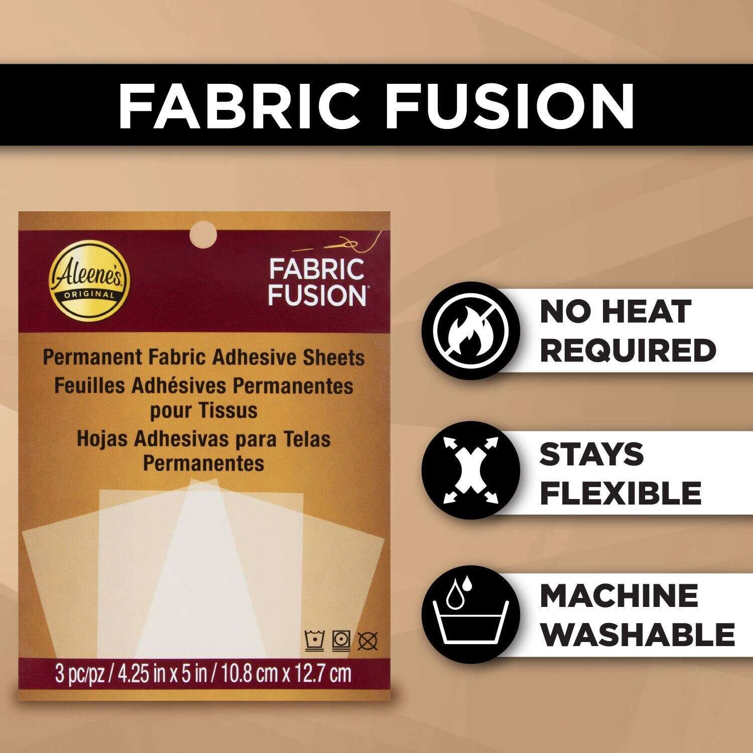Aleene's Fabric Fusion Permanent Fabric Adhesive 3-Pack, 4 oz.