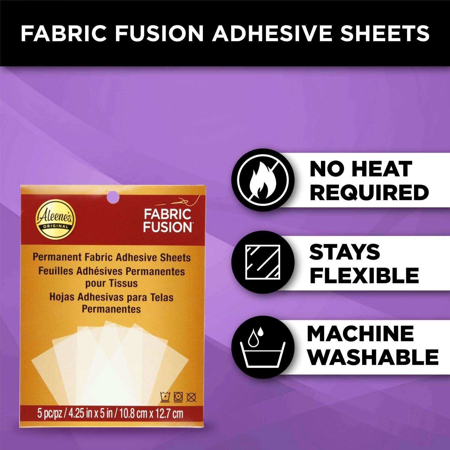 Aleene's Aleenes Fabric Fusion Sheets 3 Pack - Fabric Glue & Adhesives - Crafts & Hobbies
