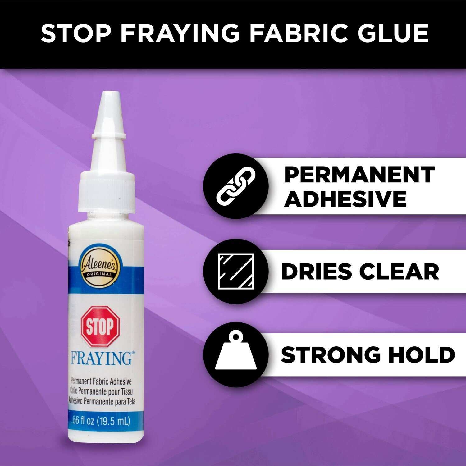 aleene's stop fraying glue permanent fabric adhesive