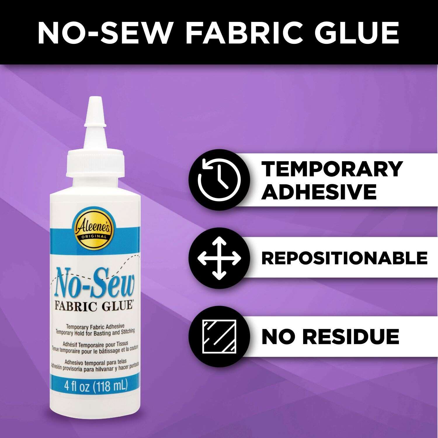 Aleene's No-Sew Fabric Glue-4oz 
