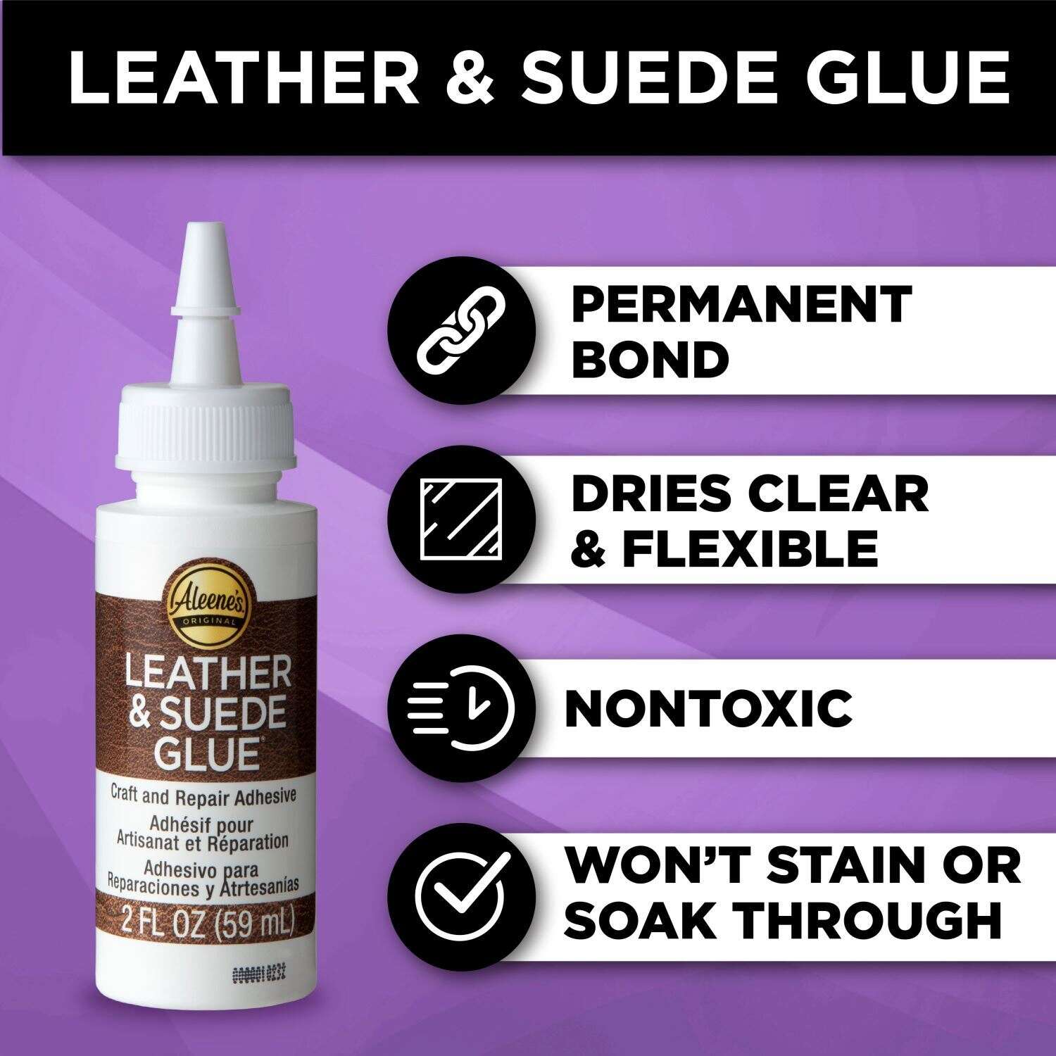 Duncan Toys Aleene's Leather & Suede Glue - 4 fl oz bottle