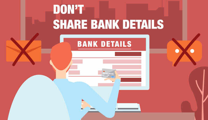 identity theft tip: don't share bank details