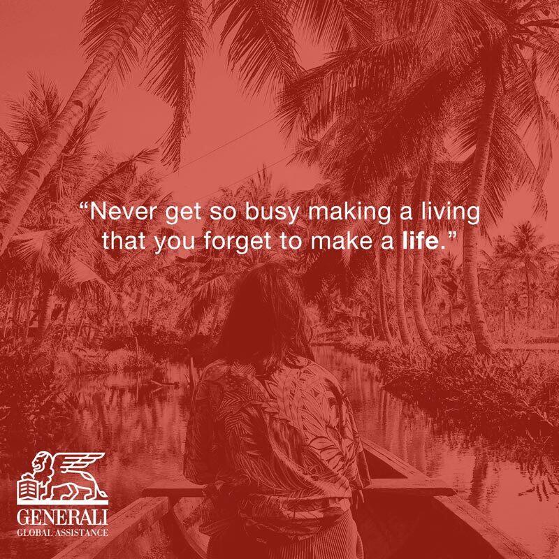 Quote: "Never get so busy making a living that you forget to make a life."