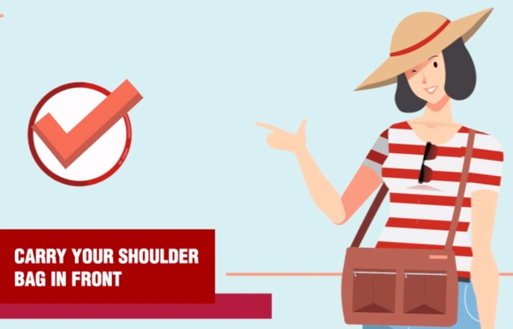 pickpocket tip: carry your shoulder bag in front