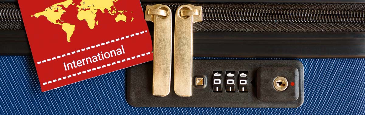 baggage with a lock for travel safety