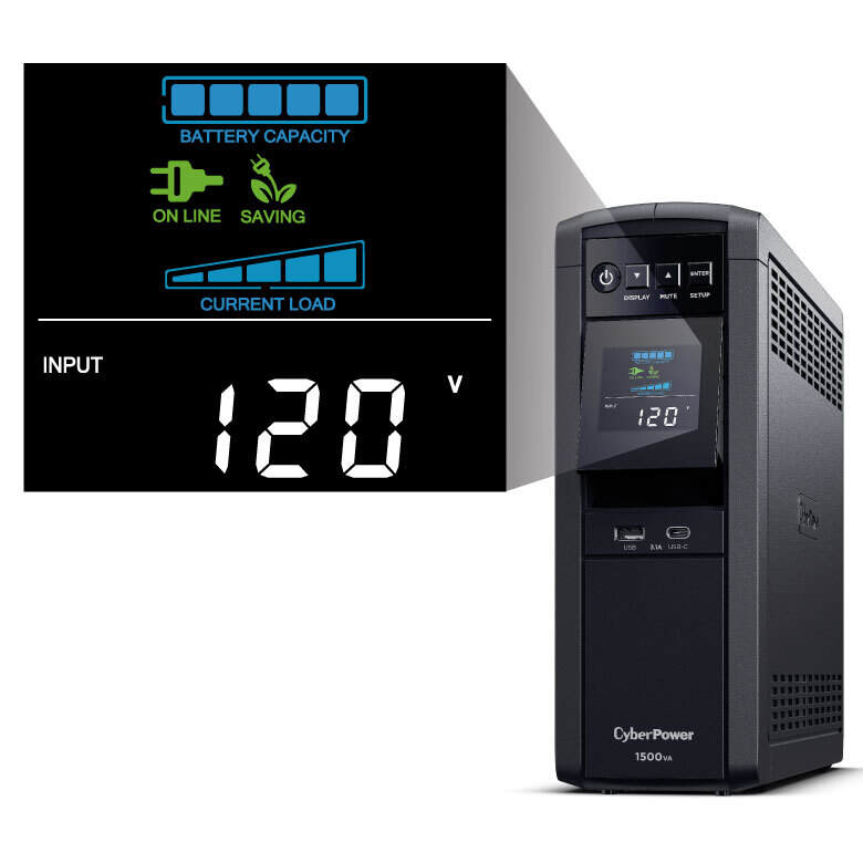 CyberPower CP850PFCLCD 850VA CP PFC UPS Pure SineWave