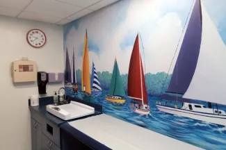 Clinician space at Pediatrics at Newton Wellesley