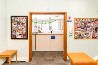 lobby of pediatric office