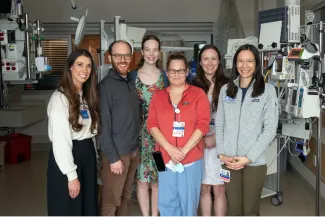 Five women, one man, staff of Neonatal Genomics Program