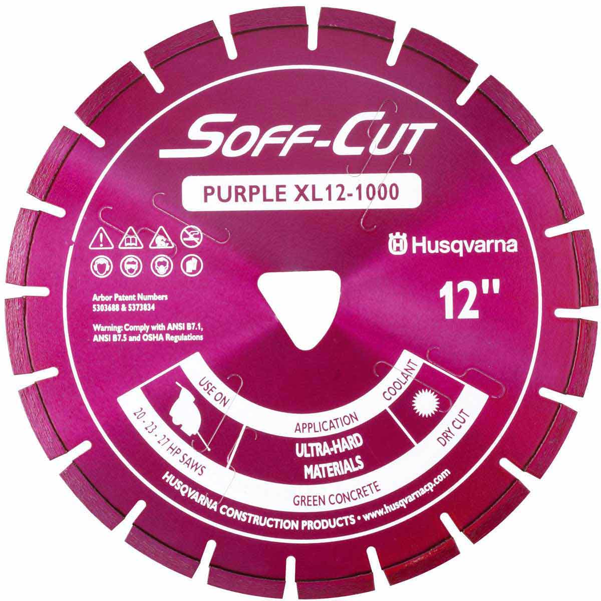 purple soffcut arbor 6" Arix early entry blade 1000 ultra hard aggregate 