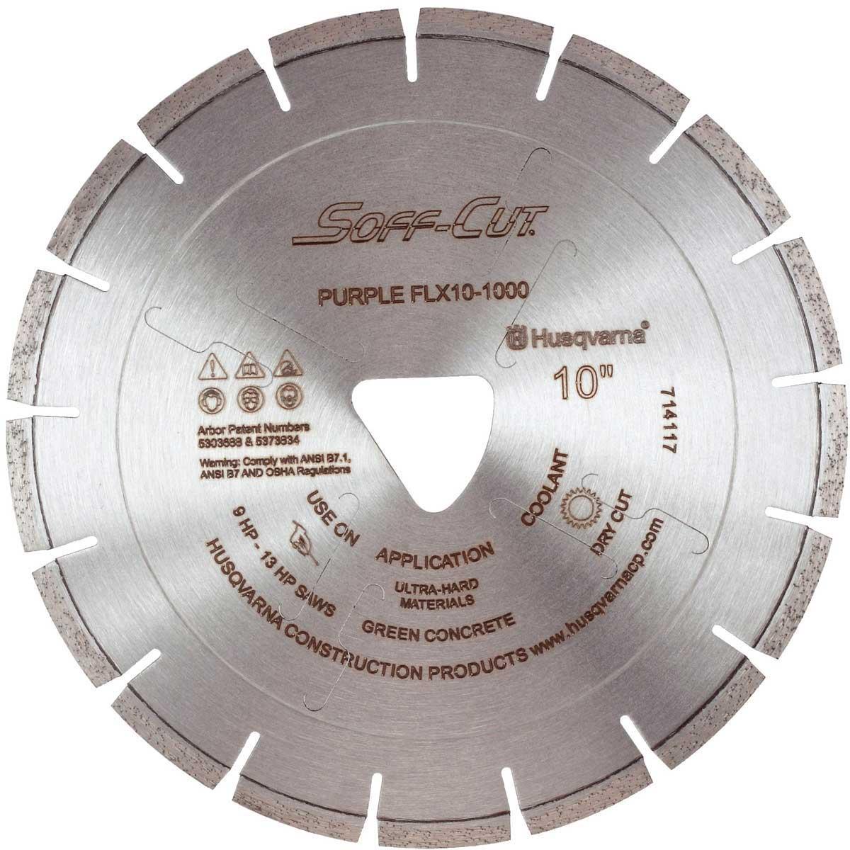 Husqvarna Excel 1000 Series 6" Purple Soff Cut Ultra Early Entry Diamond Blade 