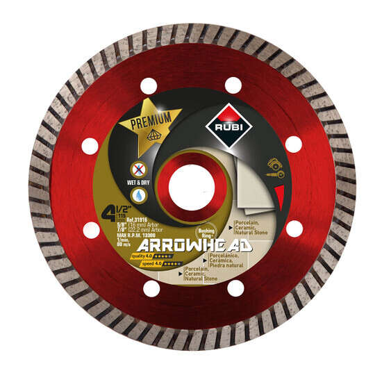 Rubi Arrowhead 4-1/2 inch Dry Turbo Diamond Blade