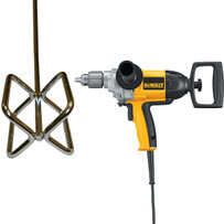 DW130V Dewalt 1/2 in. Mortar Mixing Drill With DTA mud beater Mixing Paddle