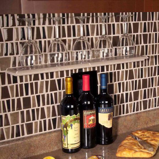 Wine Glass Tile Shelf