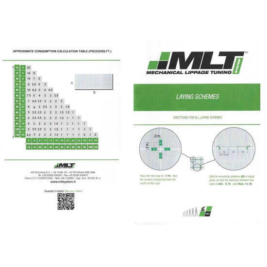 MLT laying schemes and consumption calculation table ceramic tile leveling system
