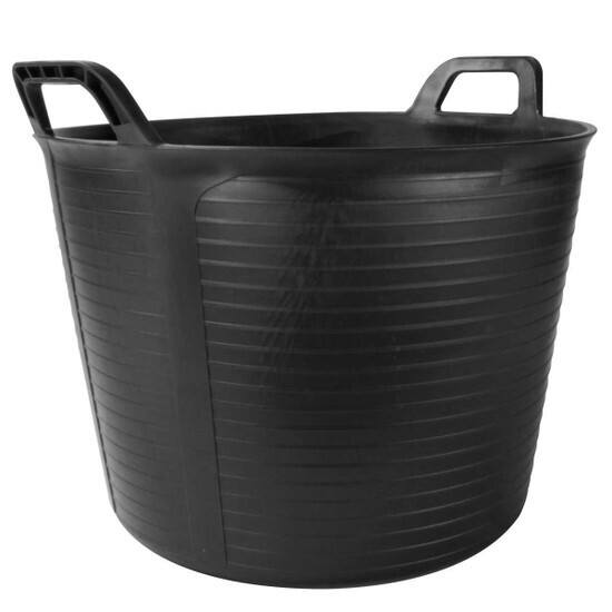 88774 Rubi 14.5 Gallon Black Plastic Tub with Handle For mixing large quantity of thinset and other setting materials, Flexible plastic