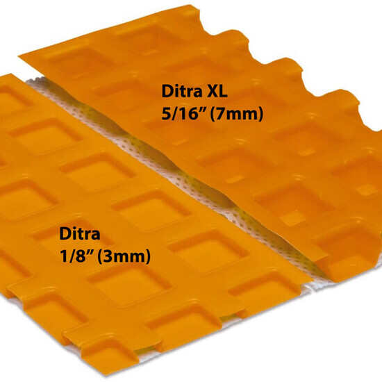 Schluter Ditra vs Ditra XL