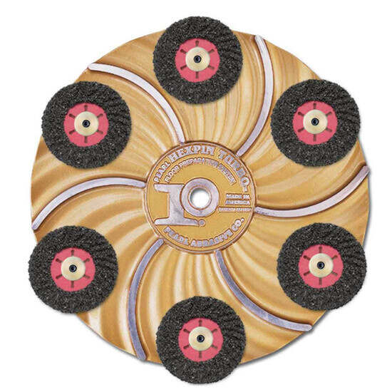 Pearl Abrasive 15 inch Hexplate with Clutch HEX17FTCCLT