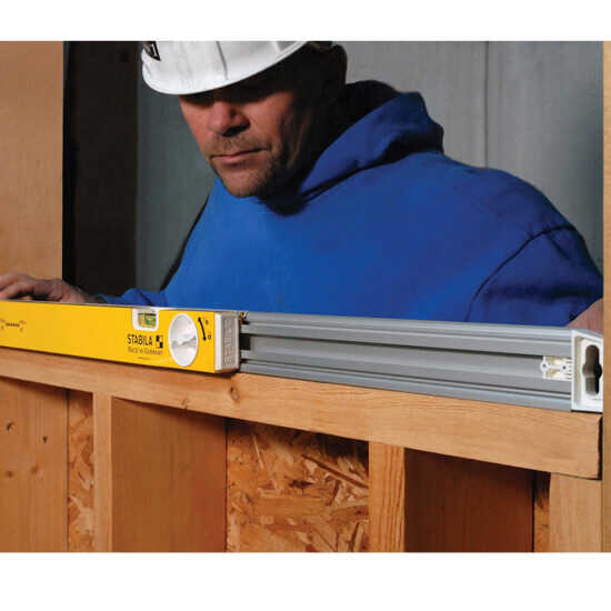 Wood Framing with Adjustable Length Level