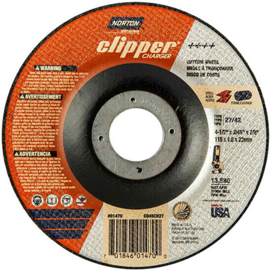 Norton Charger 4-1/2 inch type 27 abrasive cut-off wheels