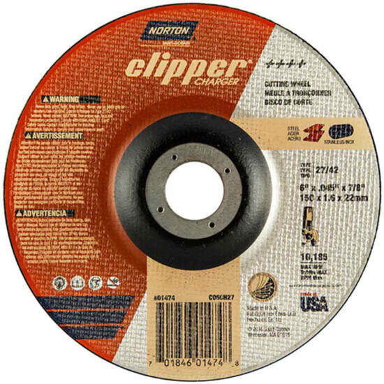 Norton Charger 6 inch type 27 abrasive cut-off wheels