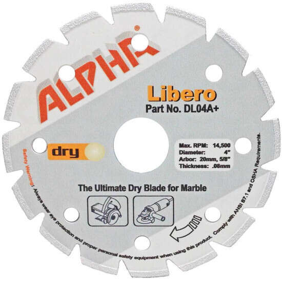 Alpha Libero Dry Marble Diamond Blade
