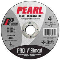 Pearl Abrasive 4-1/2 inch Slim Cut Pro V Aluminum Oxide Cut Off Wheel