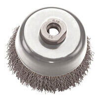 Pearl Abrasive Crimped Cup Tempered Wire Wheel