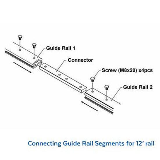 Alpha Tools ESC-125 Guide Rail Diagram