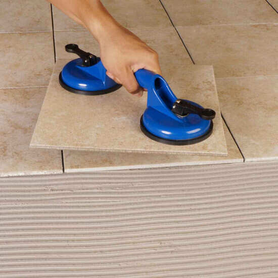 lifting smooth, non-porous tile, stone and cultured marble. non-marring suction cups capable of holding 88 pounds