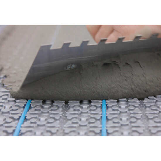 Applying Tile Thin Set on Flexbone Heat Membrane