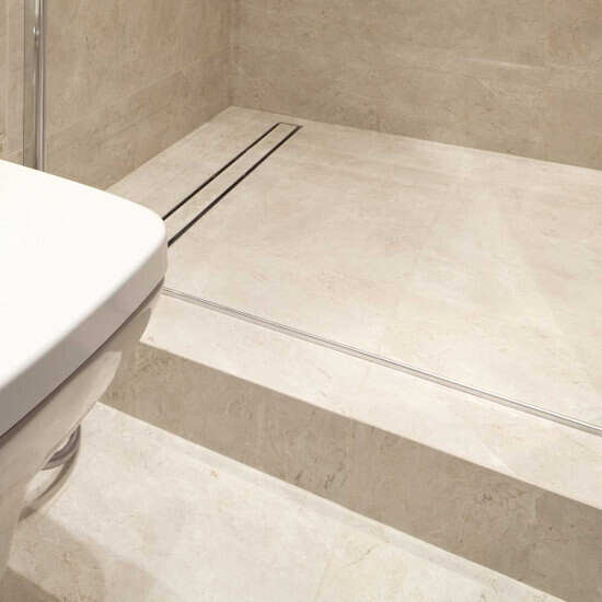 Fully Installed Hydro Ban Linear Drain Shower System