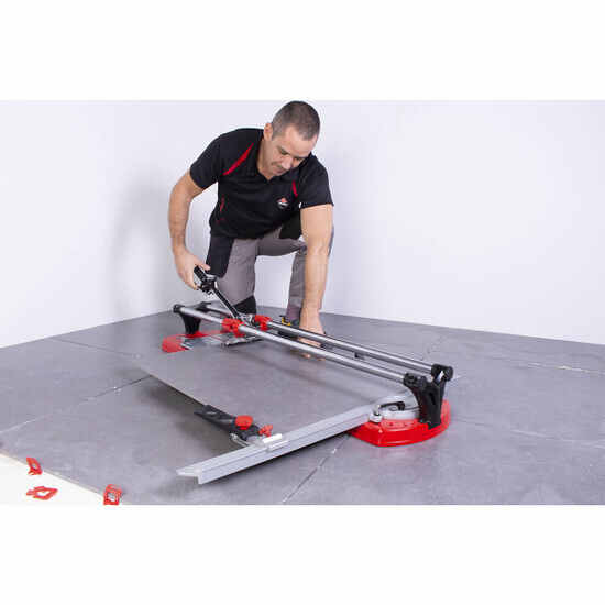 Laying Porcelain Floor Tile Cut with Rubi TX-1020 MAX