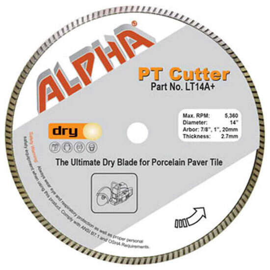 Alpha PT Cutter LT14+ Diamond Blade