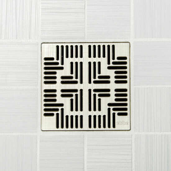 Ebbe UNIQUE Navajo Shower Drain Cover, Brushed Nickel Finish