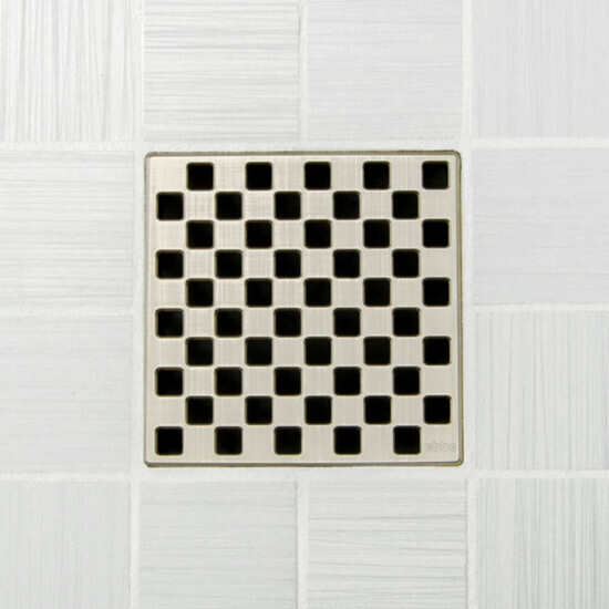 Ebbe UNIQUE Weave Shower Drain Cover, Brushed Nickel Finish