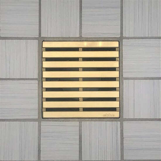 Ebbe UNIQUE Parallel Shower Drain Cover, Brushed Gold Finish